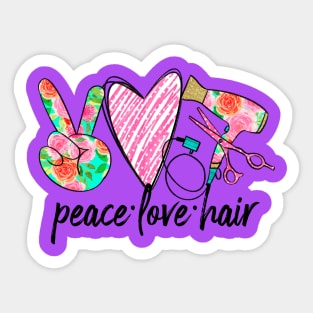 Peace Love Hair Sticker